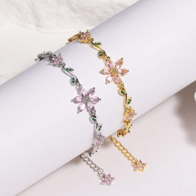 Floral Crystal Bracelet