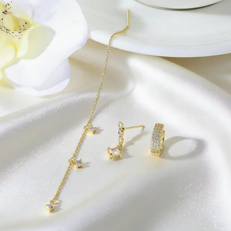Zircon Tassel Fairy earring Jewelry Set