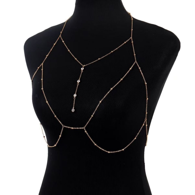 Layered Crystal Body Chain Party Beach Accessory