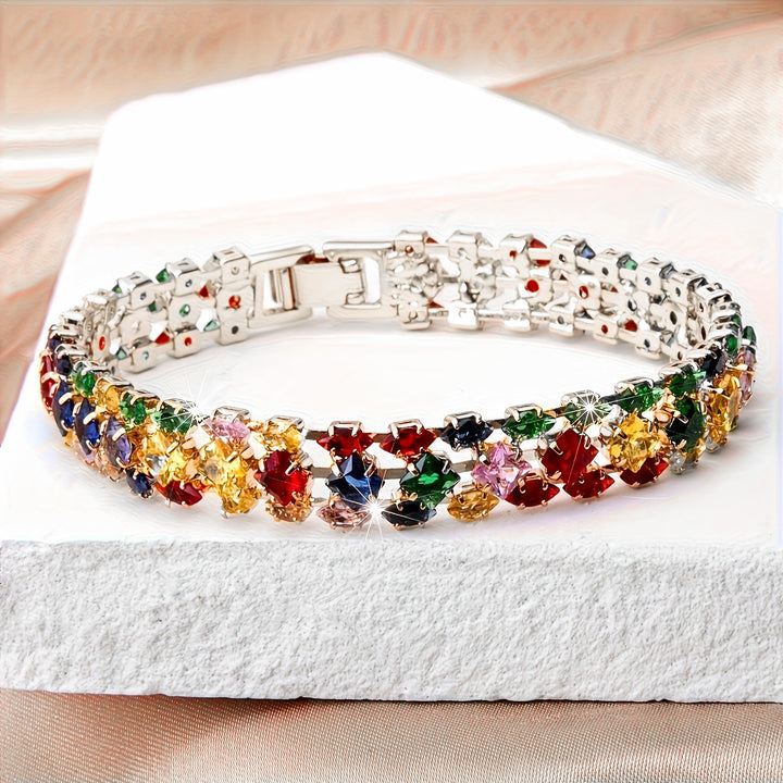 Bohemian Geometric Zirconia Bracelet