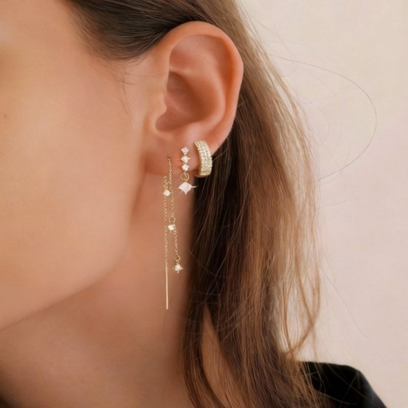 Zircon Tassel Fairy earring Jewelry Set