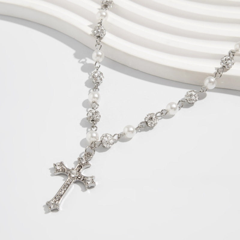 Holy Pearl Cross Necklace Jewelry