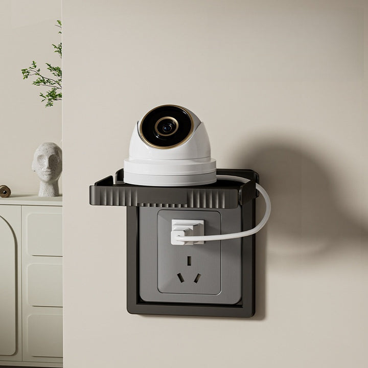 Wall Outlet Storage Shelf – No-Drill Phone Holder &amp; Router Organizer for Home