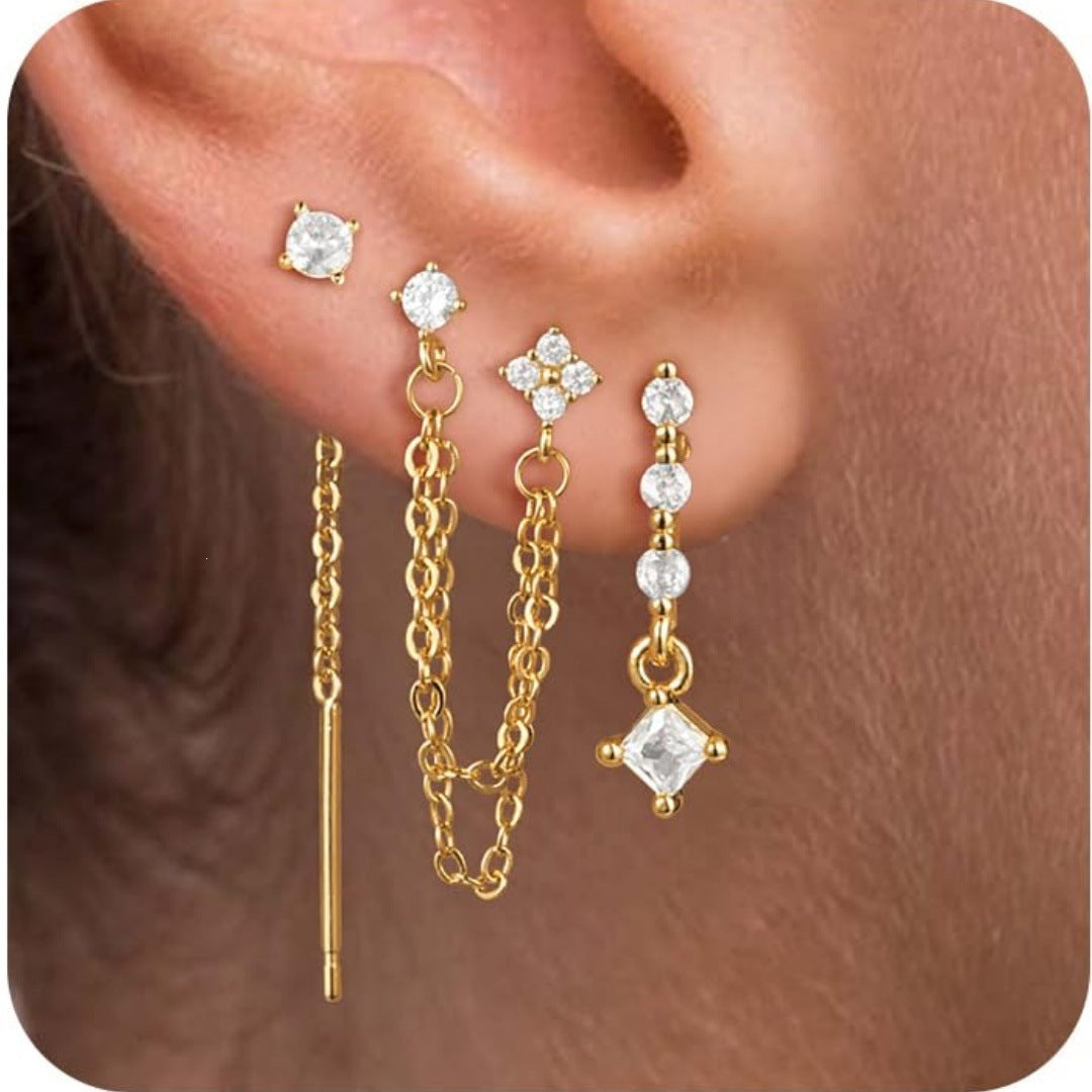 Luxury Gold Earring Stack Set