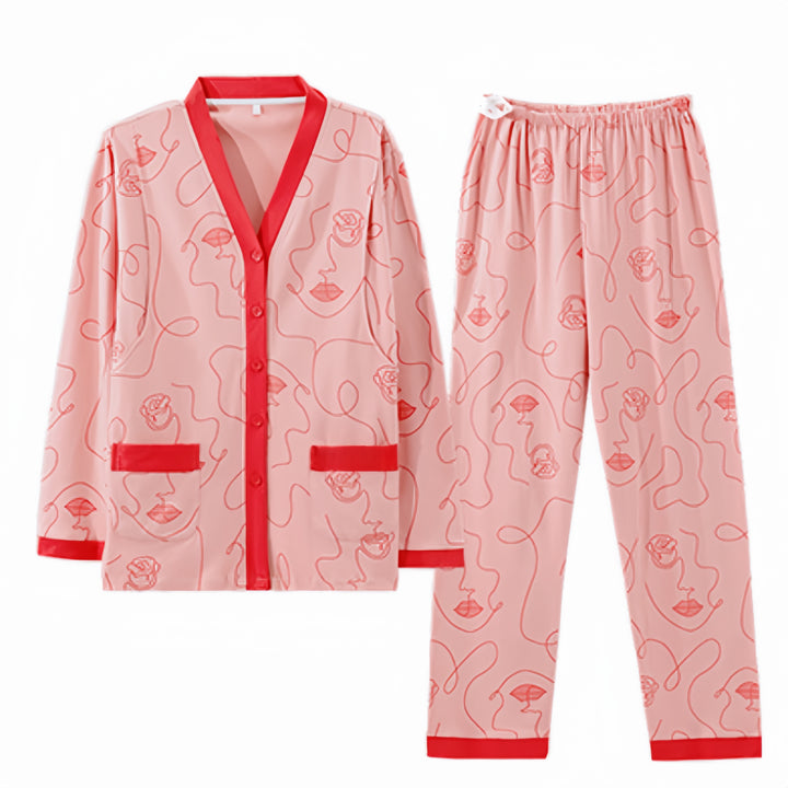 Pure Cotton Side Openings Pajama Set