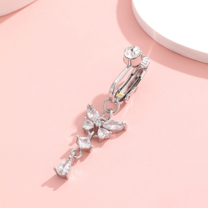 Butterfly Clip On Belly Ring
