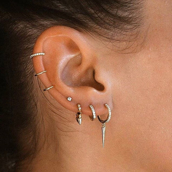 Spike Hoop Dangle Earrings for Everyday