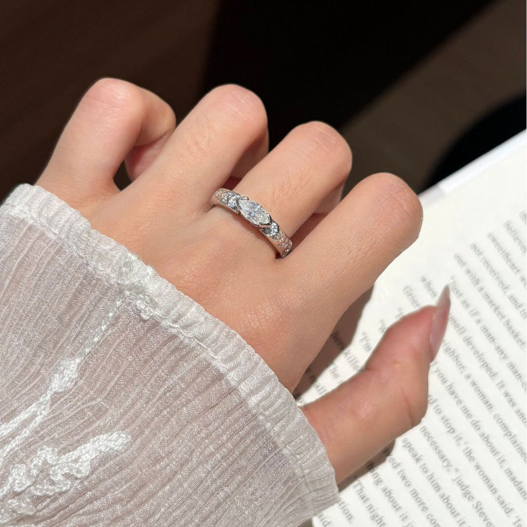Eye of Horus Marquise Moissanite Ring