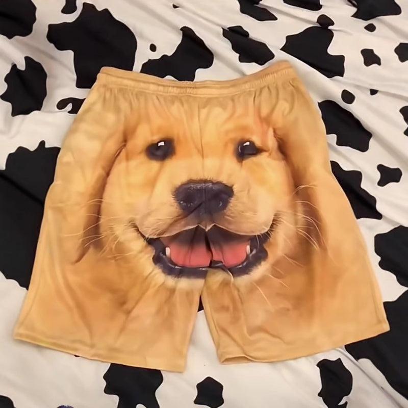 Funny Dog Graphic Shorts Casual Streetwear