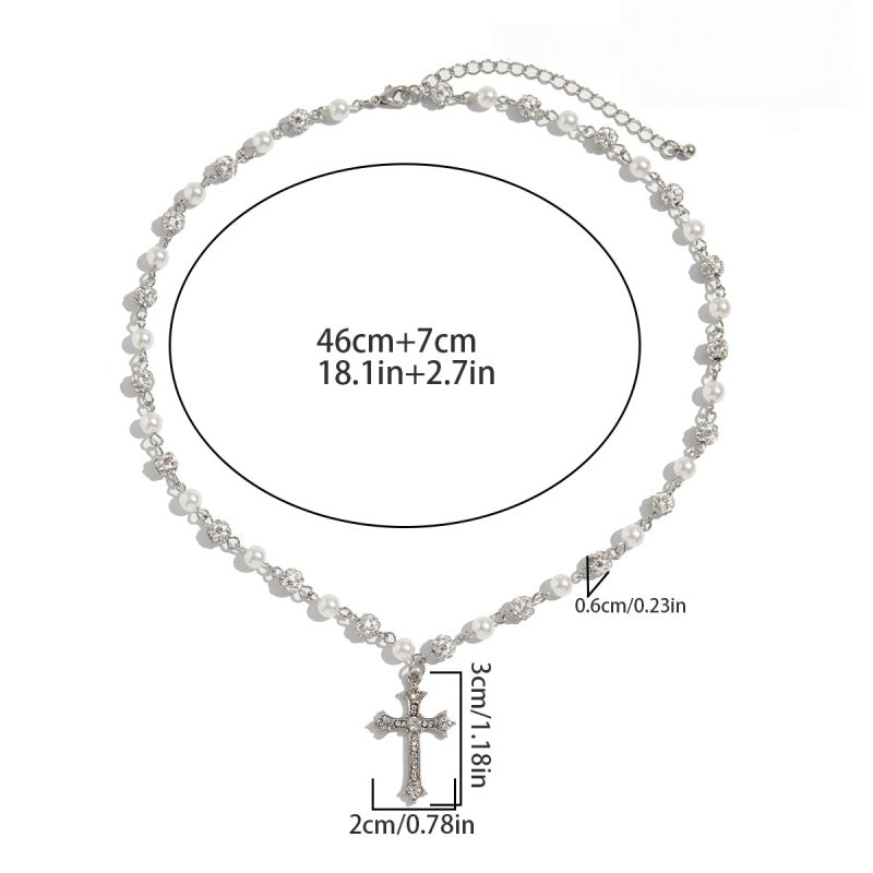 Holy Pearl Cross Necklace Jewelry