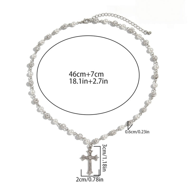 Holy Pearl Cross Necklace Jewelry