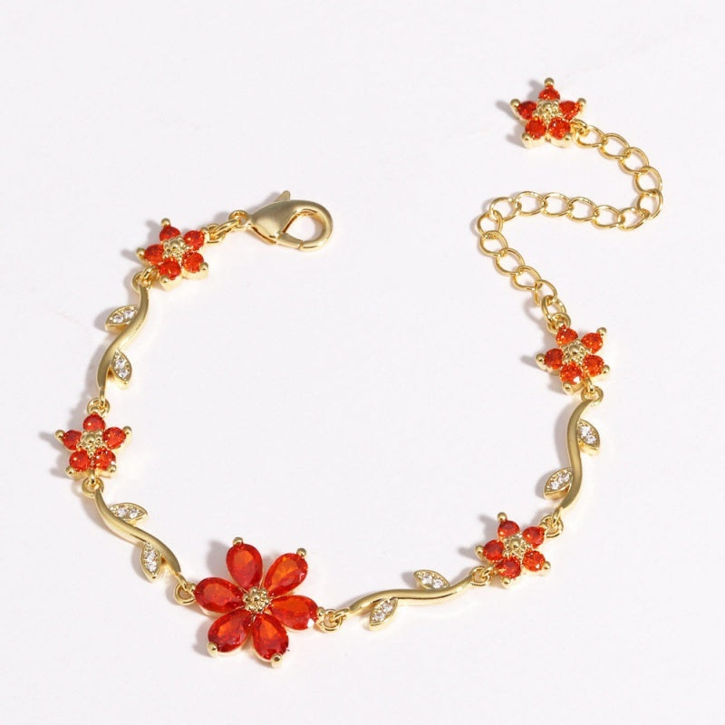 Floral Crystal Bracelet