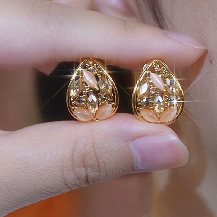 Drop Earrings Sparkling Cat Eye Everyday Wear