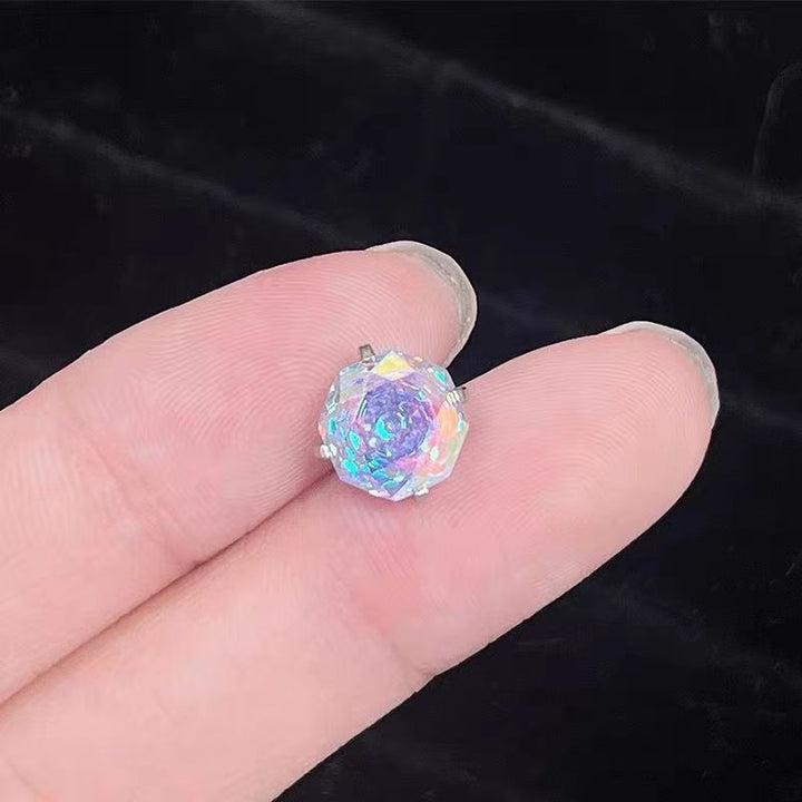 Rose Cut Zircon Flat Back Helix Stud Earring