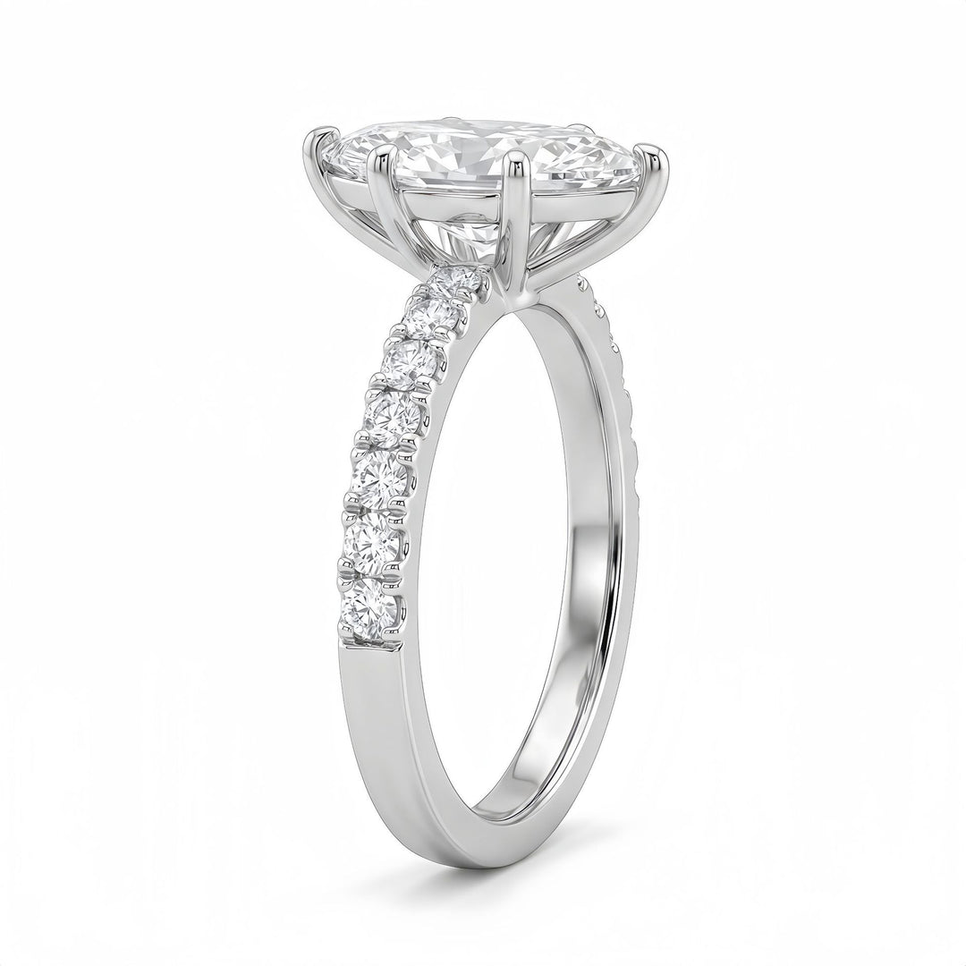 2 Carat Marquise Moissanite Ring