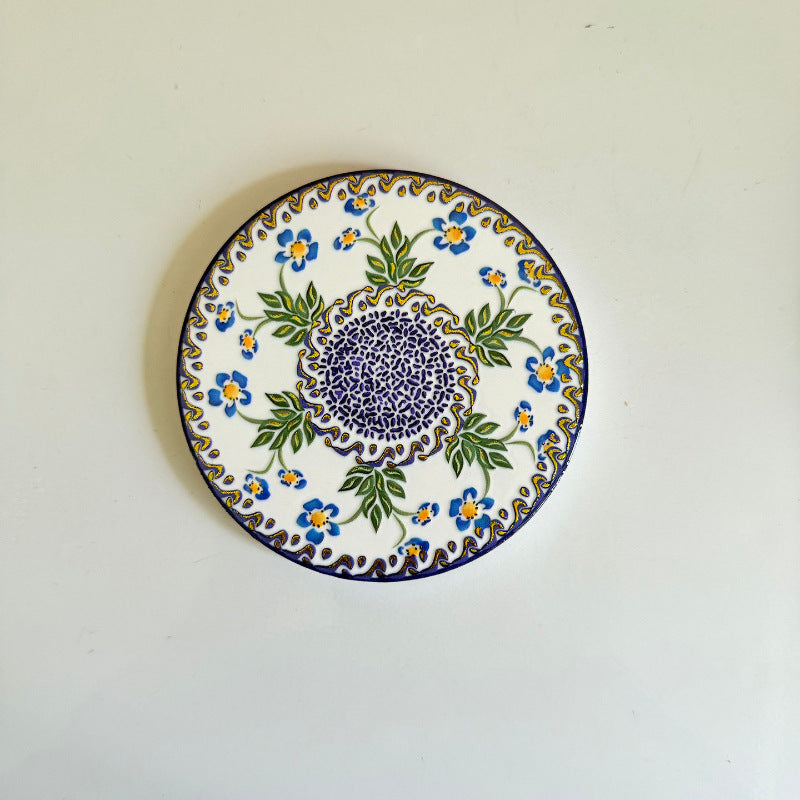 Ceramic Cork Coaster – Handcrafted Pattern Series