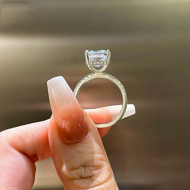 Solitaire Radiant Cut CZ Ring for Women