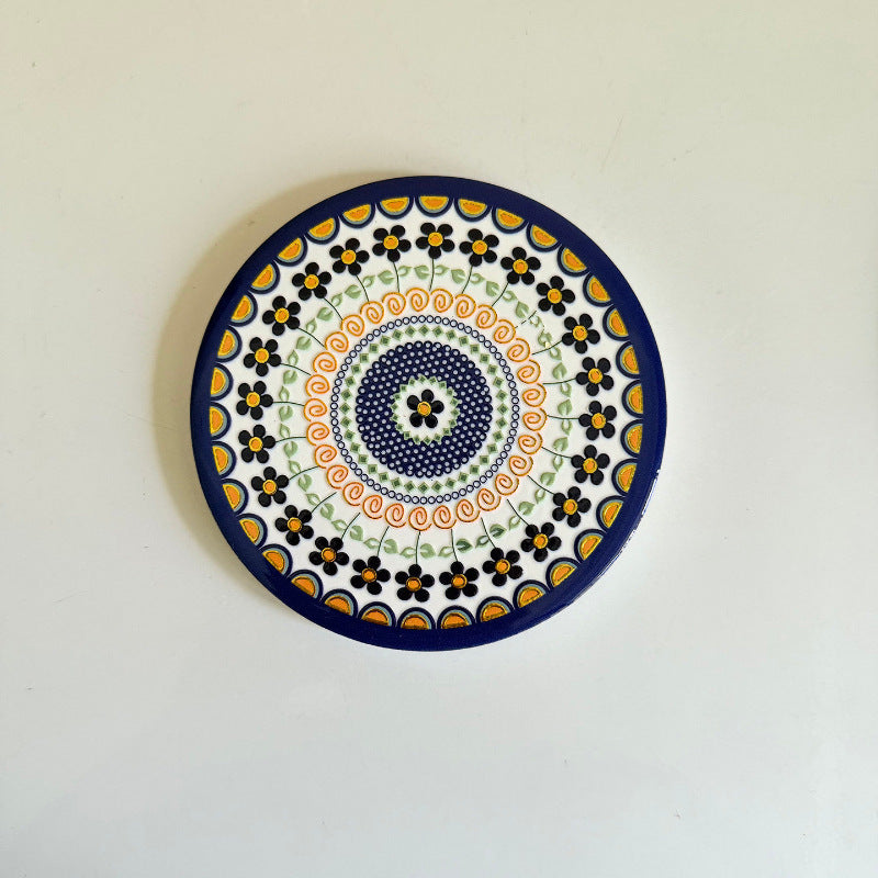 Ceramic Cork Coaster – Handcrafted Pattern Series