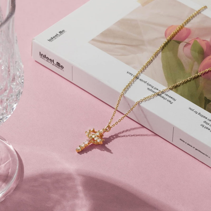 Crowned Faith Cross Necklace