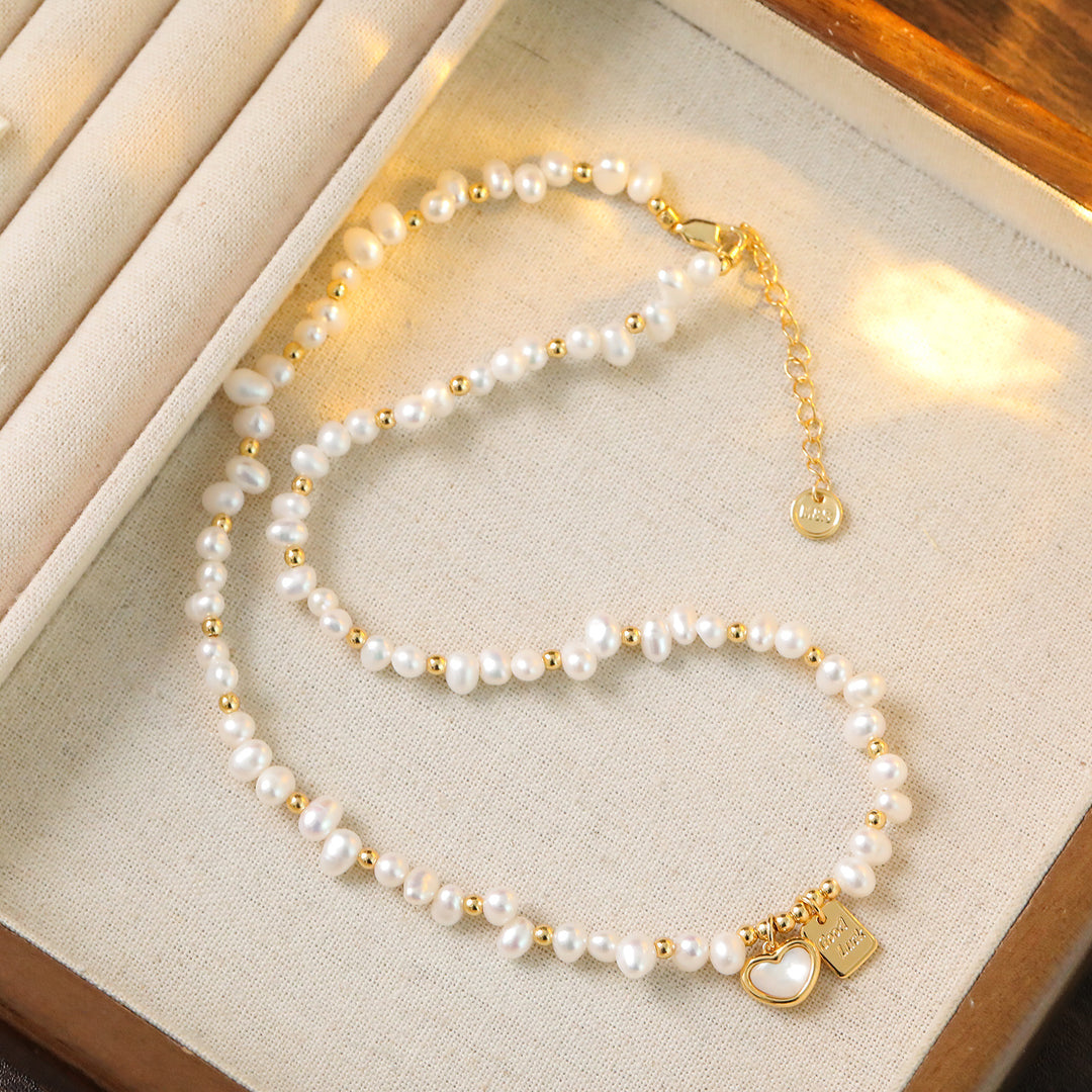 Irregular Pearl Heart Pendant Jewelry