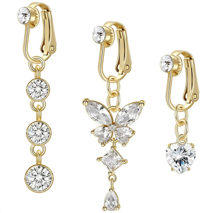 Fake Belly Button Ring Clip On for Daily Wear
