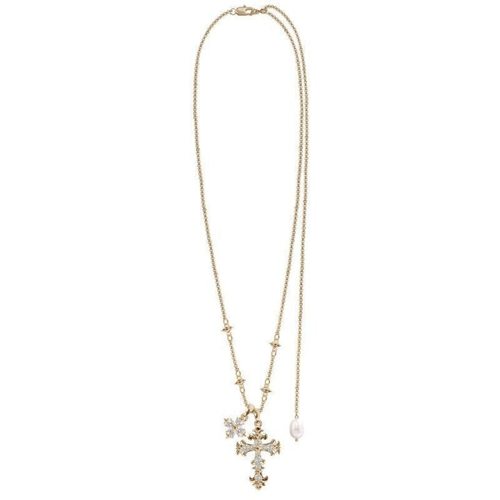 Sparkling Crystal Cross Necklace