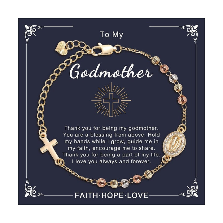 Our Lady of Guadalupe Rosary Cross Bracelet