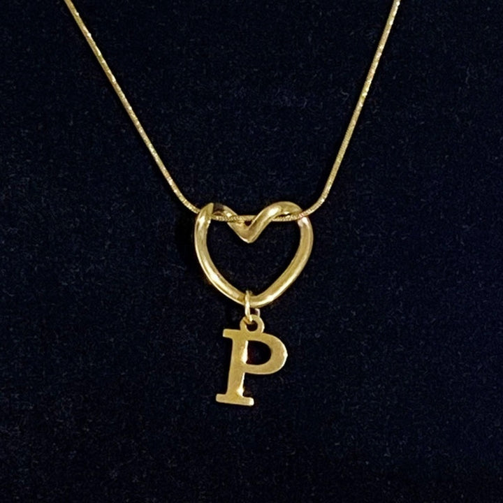 Personalized Heart Initial Necklace