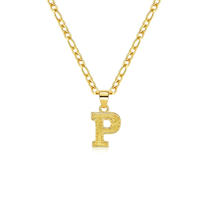 26 Letter Pendant Titanium Steel Necklace