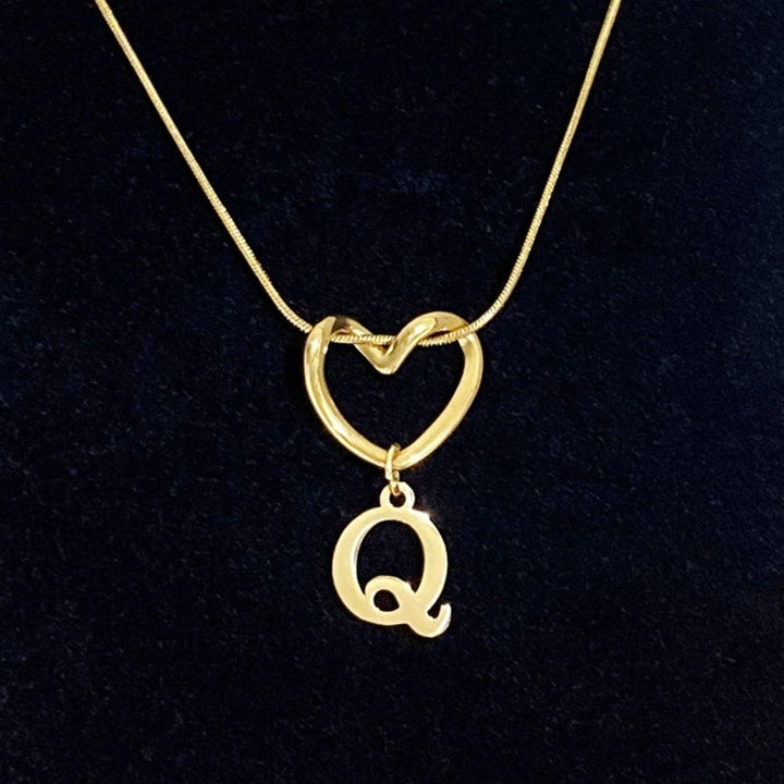 Personalized Heart Initial Necklace