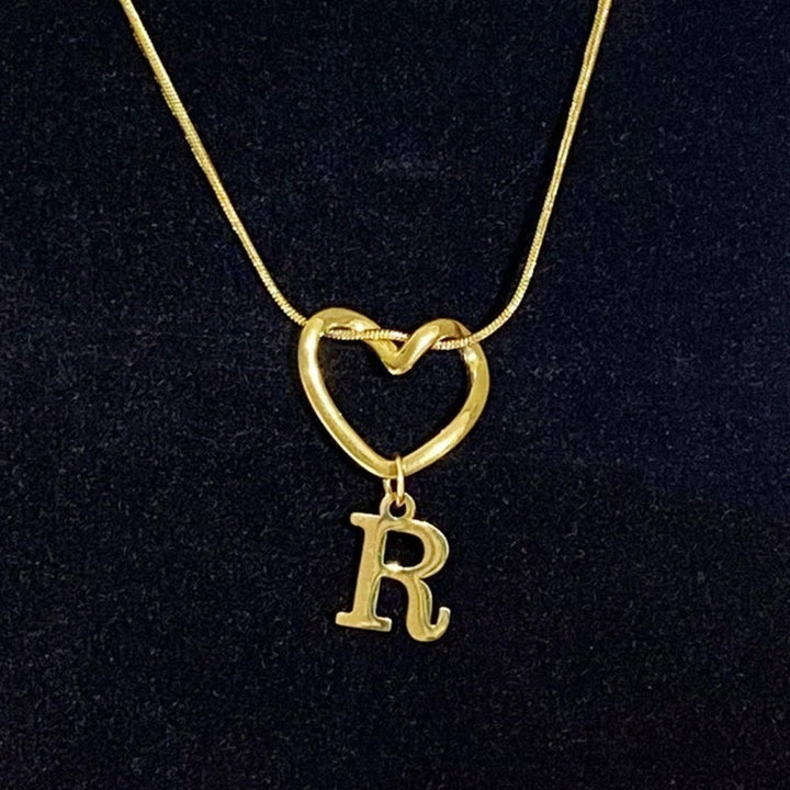 Personalized Heart Initial Necklace