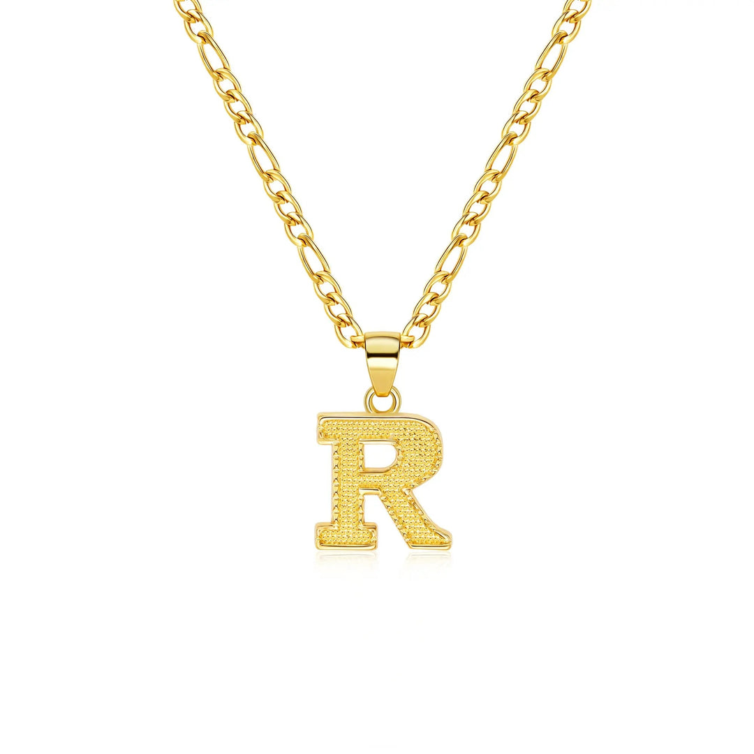 26 Letter Pendant Titanium Steel Necklace