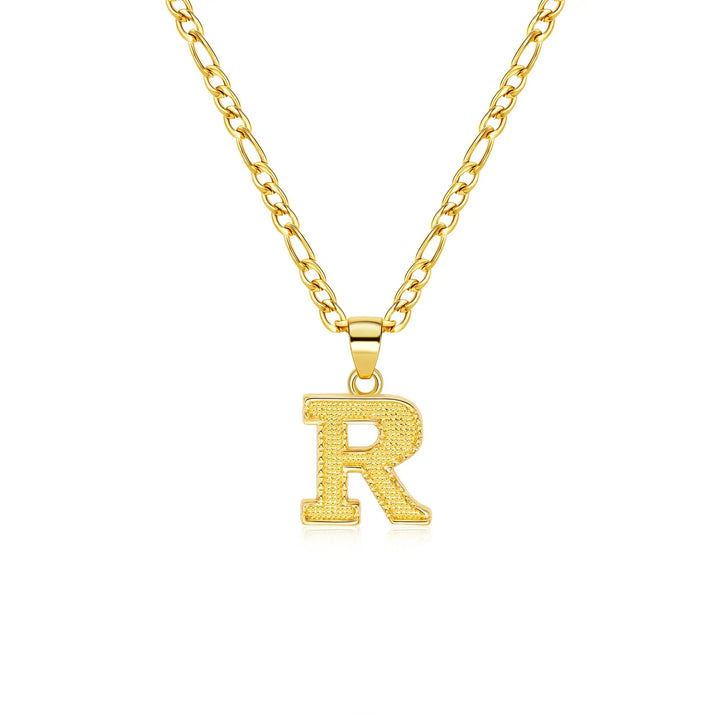 26 Letter Pendant Titanium Steel Necklace