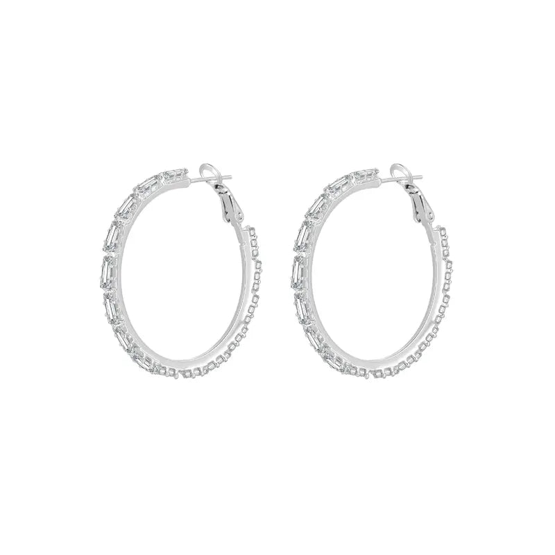 Baguette Hoop Earrings Everyday Luxury