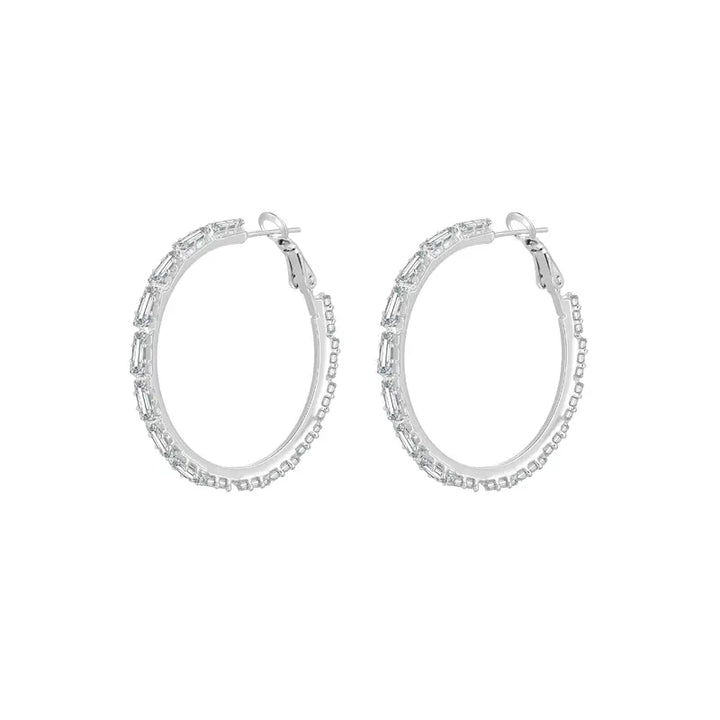 Baguette Hoop Earrings Everyday Luxury