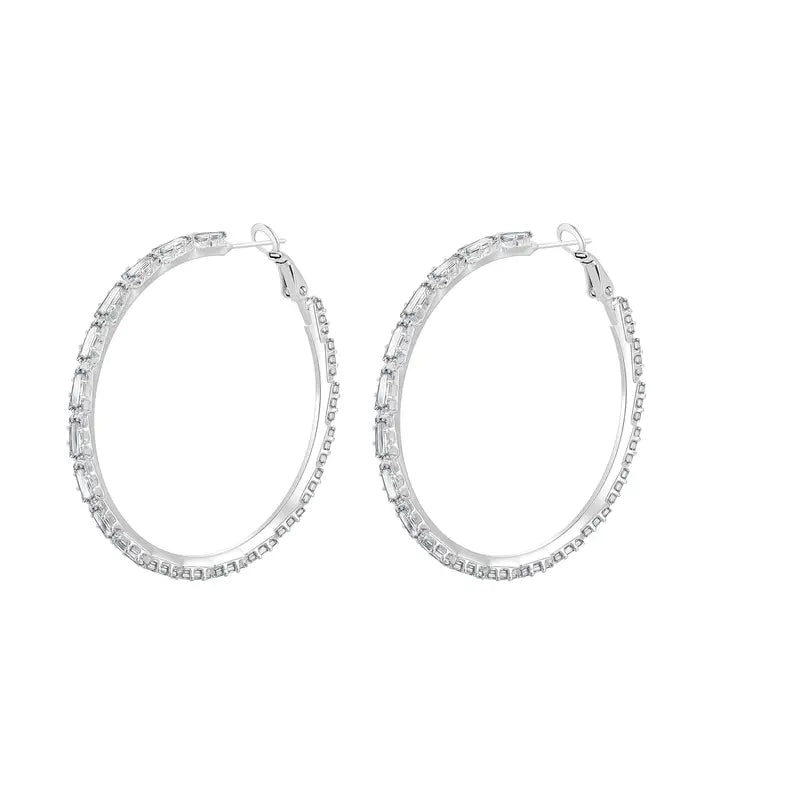 Baguette Hoop Earrings Everyday Luxury