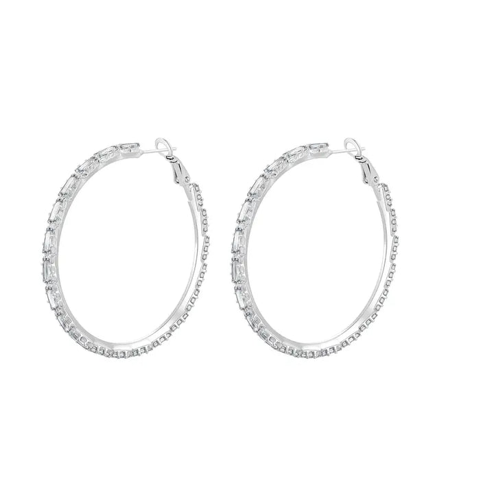 Baguette Hoop Earrings Everyday Luxury
