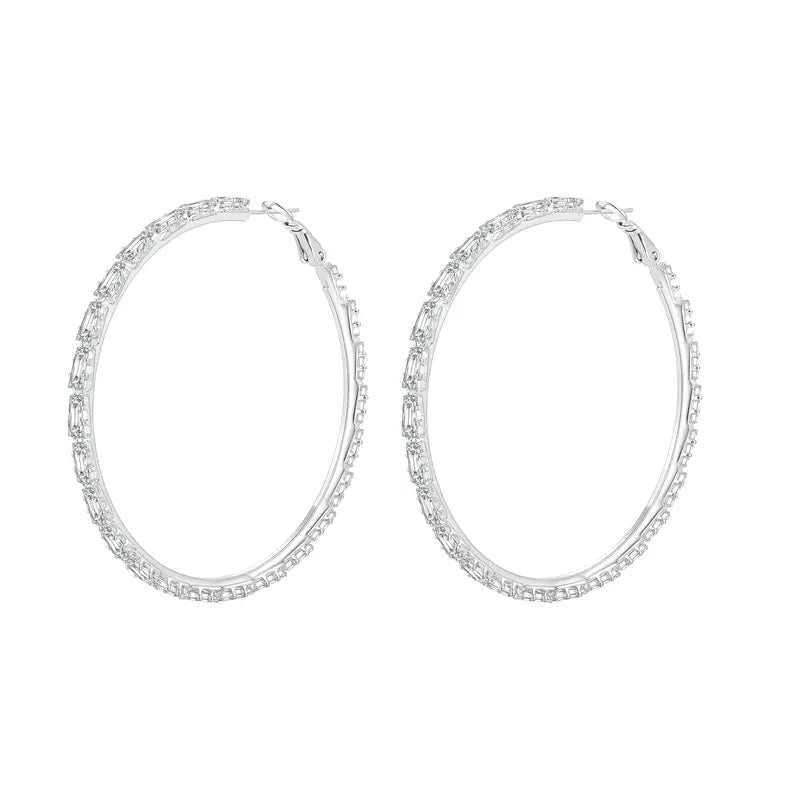 Baguette Hoop Earrings Everyday Luxury