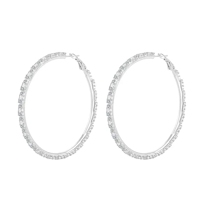 Baguette Hoop Earrings Everyday Luxury
