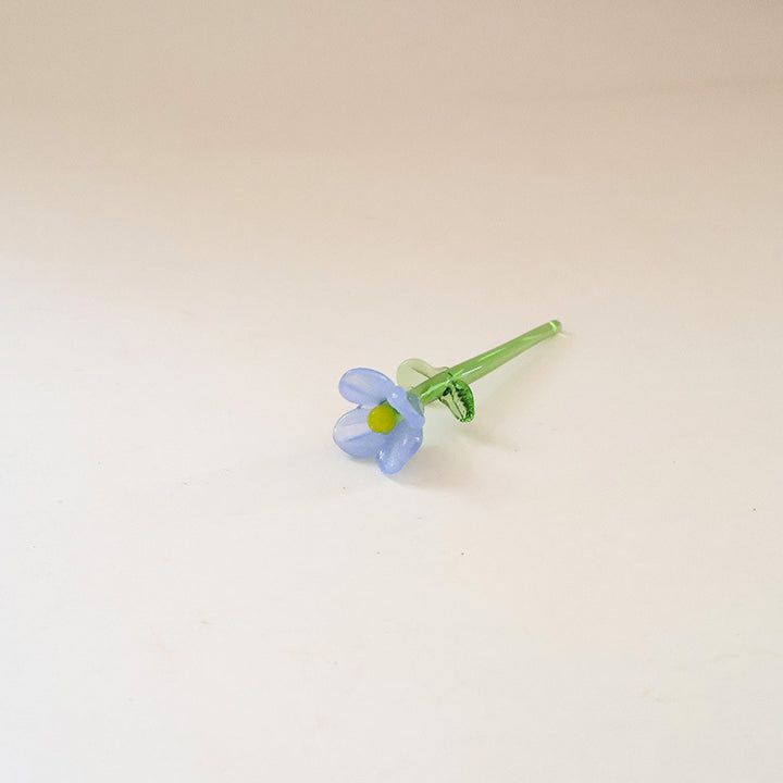 Mini Glass Flower Desk Ornament Home Table Decor