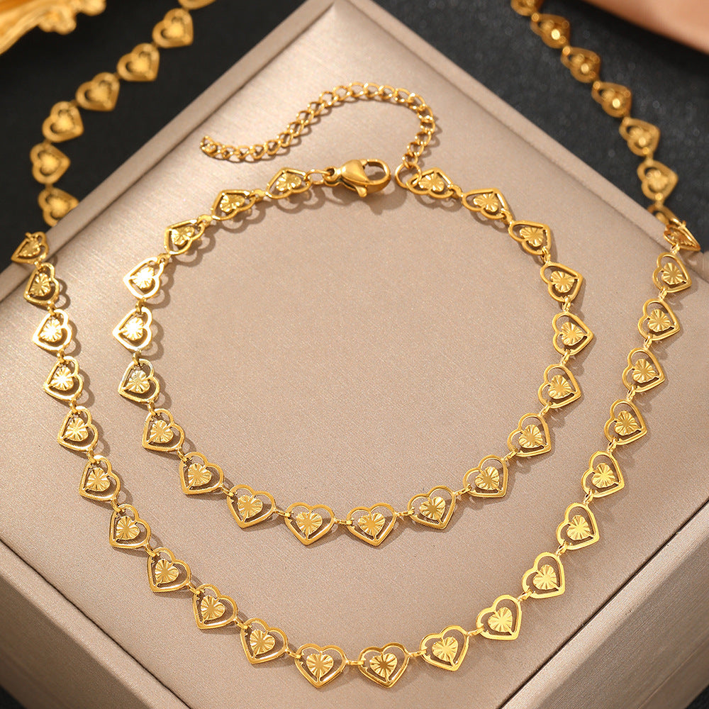Heart Link Necklace for Everyday Wear