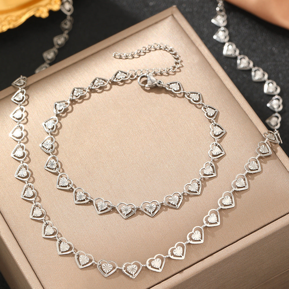 Heart Link Necklace for Everyday Wear