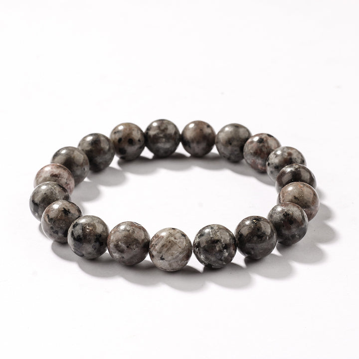 Natural Flame Stone Beaded Bracelet