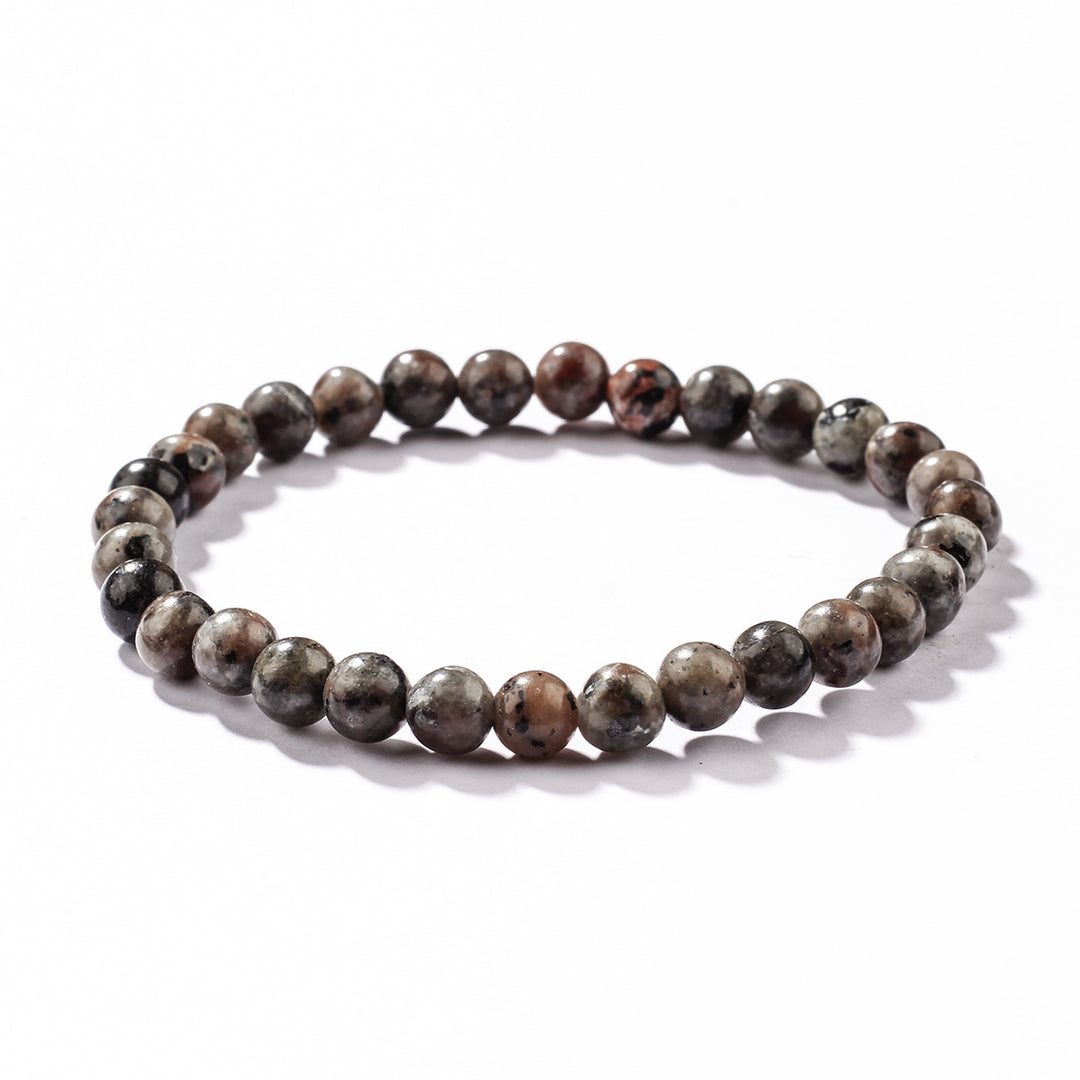 Natural Flame Stone Beaded Bracelet