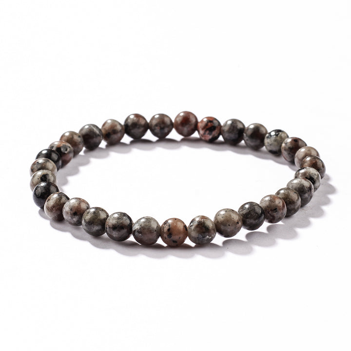 Natural Flame Stone Beaded Bracelet