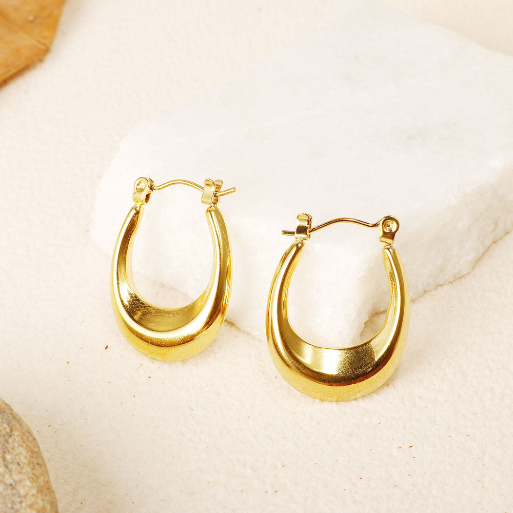 Teardrop Face Framing Hoop Earrings