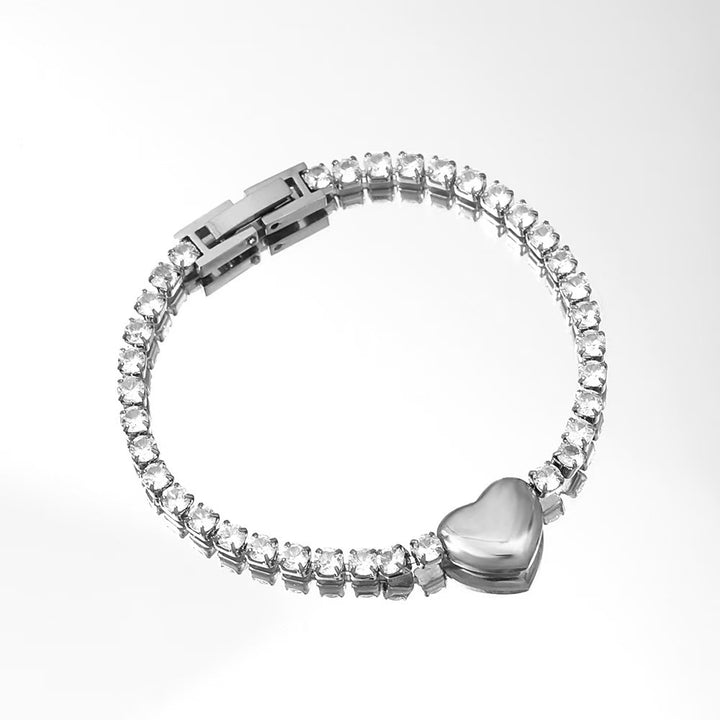 Sparkling Heart and Star Tennis Bracelet