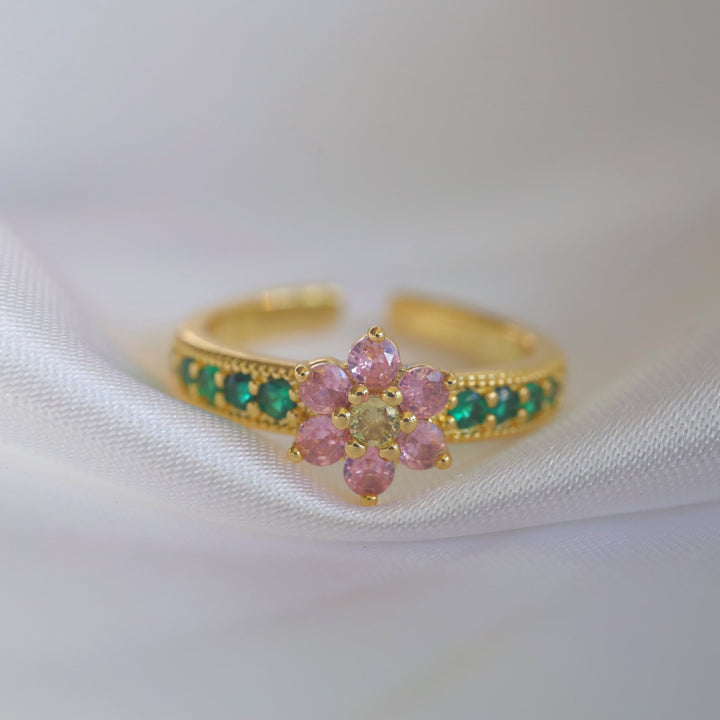Luxury Adjustable Zircon Ring for a Sweet Look