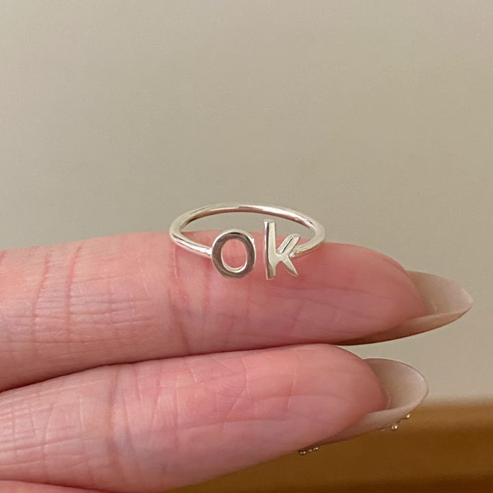 OK Letter Open Ring