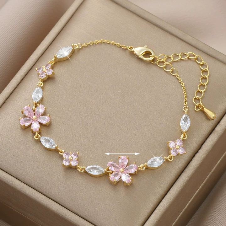 Floral Bow Zirconia Bracelet